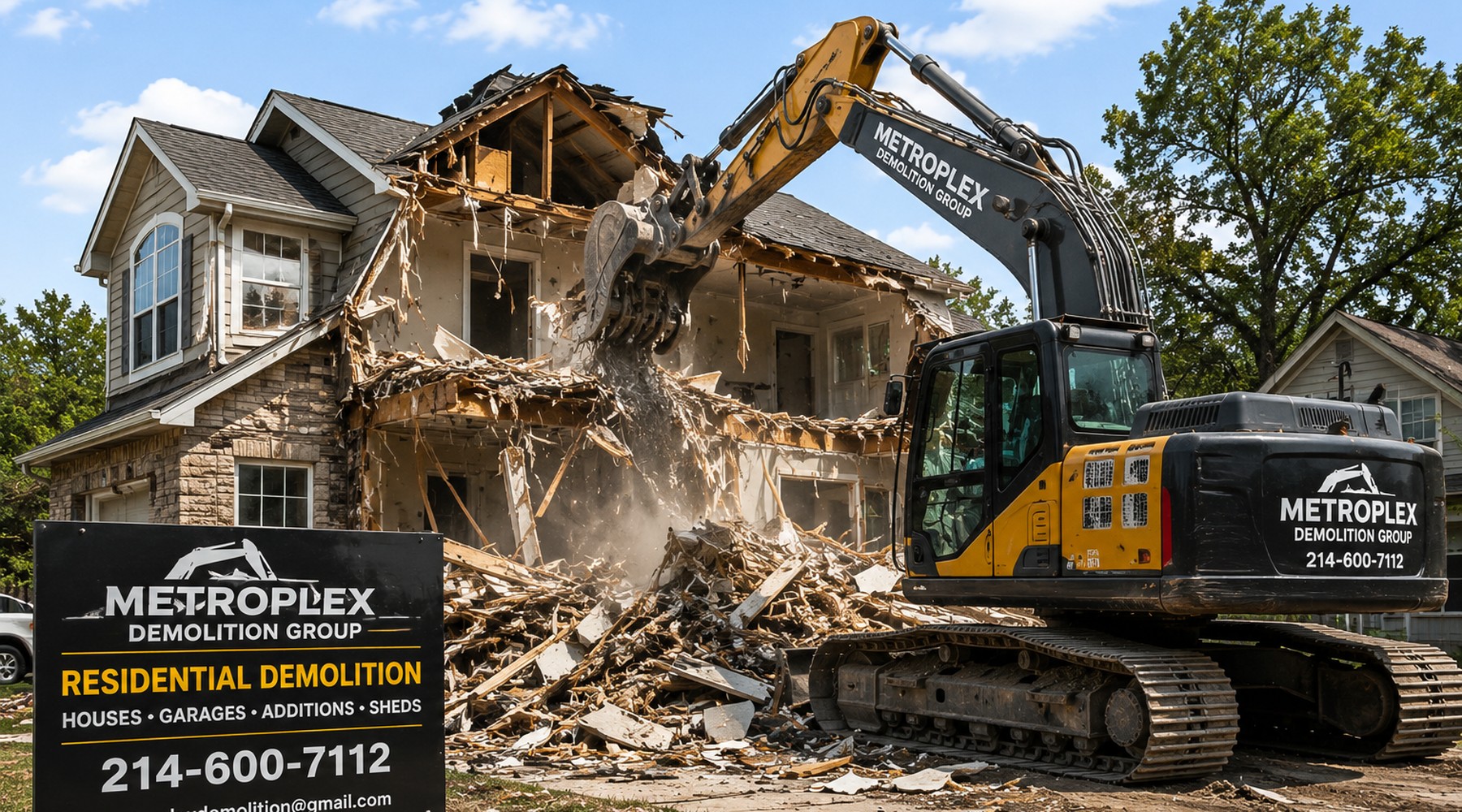 Excavator demolition contractor